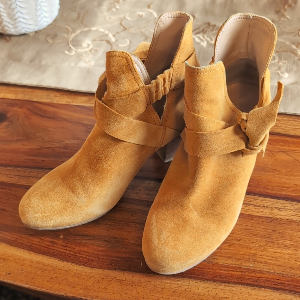 Diba Suede Booties with ties side details